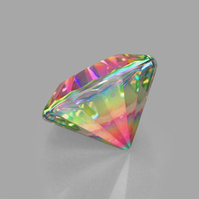 Quartz mystique multicolore naturelle coupe roude, 2,25 ct, VVS