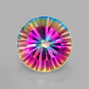 Quartz mystique Partie Supérieure Arc-en-Ciel naturelle Coupe roude, 2.61 ct, VS