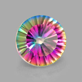 Quartz mystique Partie Supérieure Arc-en-Ciel naturelle Coupe roude, 2.61 ct, VS