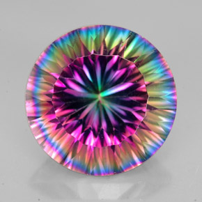 Quartz mystique Partie Supérieure Arc-en-Ciel naturelle Coupe roude, 8.35 ct, VVS