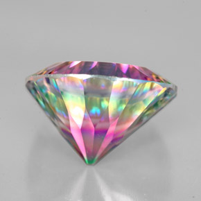 Quartz mystique Partie Supérieure Arc-en-Ciel naturelle Coupe roude, 8.35 ct, VVS