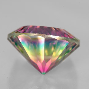 Quartz mystique Partie Supérieure Arc-en-Ciel naturelle Coupe roude, 8.82 ct, VVS