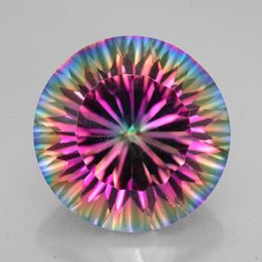 Quartz mystique Partie Supérieure Arc-en-Ciel naturelle Coupe roude, 9.29 ct, VVS