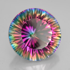 Quartz mystique Partie Supérieure Arc-en-Ciel naturelle Coupe roude, 9.29 ct, VVS