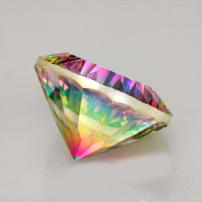 Quartz mystique multicolore naturelle coupe roude, 9,19 ct, VVS