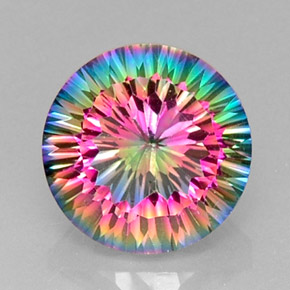 Quartz mystique Partie Supérieure Arc-en-Ciel naturelle Coupe roude, 5.86 ct, VVS-VS