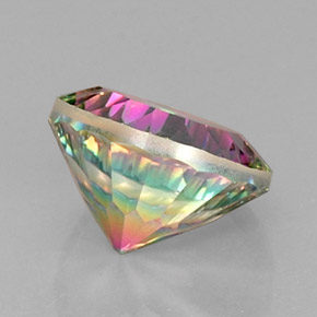 Quartz mystique Partie Supérieure Arc-en-Ciel naturelle Coupe roude, 5.86 ct, VVS-VS