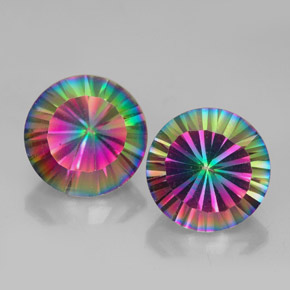 Achetez naturel ct multicolore quartz mystique gems, coupe roude, en provenance brésil chez gemselect. en stock, livraison internationale!