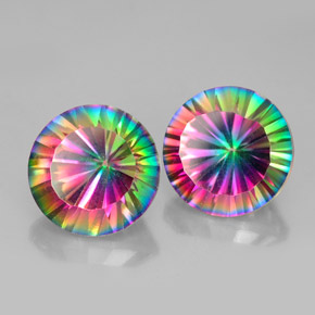Achetez naturel ct multicolore quartz mystique gems, coupe roude, en provenance brésil chez gemselect. en stock, livraison internationale!