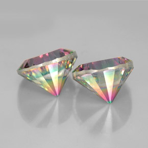 Achetez naturel ct multicolore quartz mystique gems, coupe roude, en provenance brésil chez gemselect. en stock, livraison internationale!