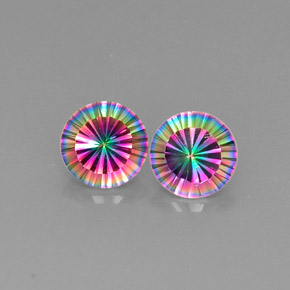Achetez naturel ct multicolore quartz mystique gems, coupe roude, en provenance brésil chez gemselect. en stock, livraison internationale!