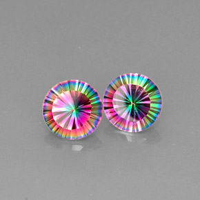 Achetez naturel ct multicolore quartz mystique gems, coupe roude, en provenance brésil chez gemselect. en stock, livraison internationale!