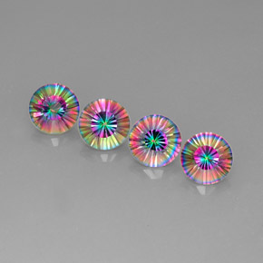 Achetez naturel ct multicolore quartz mystique gems, coupe roude, en provenance brésil chez gemselect. en stock, livraison internationale!