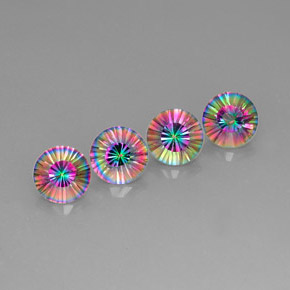 Achetez naturel ct multicolore quartz mystique gems, coupe roude, en provenance brésil chez gemselect. en stock, livraison internationale!