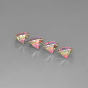 Achetez naturel ct multicolore quartz mystique gems, coupe roude, en provenance brésil chez gemselect. en stock, livraison internationale!