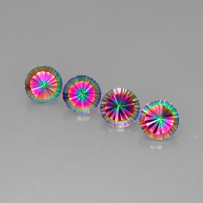 Achetez naturel ct multicolore quartz mystique gems, coupe roude, en provenance brésil chez gemselect. en stock, livraison internationale!