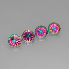 Achetez naturel ct multicolore quartz mystique gems, coupe roude, en provenance brésil chez gemselect. en stock, livraison internationale!