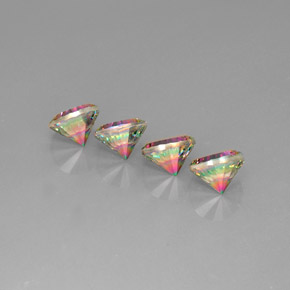 Achetez naturel ct multicolore quartz mystique gems, coupe roude, en provenance brésil chez gemselect. en stock, livraison internationale!