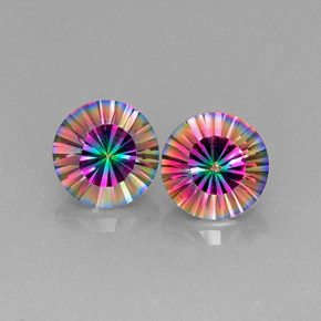 Achetez naturel ct Partie Supérieure Arc-en-Ciel Quartz mystique gems, Coupe roude, En provenance Brésil chez GemSelect. En stock, livraison internationale!