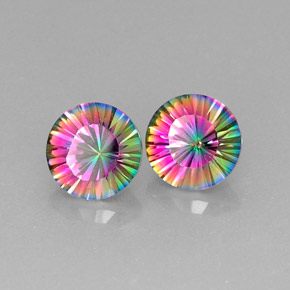 Achetez naturel ct Partie Supérieure Arc-en-Ciel Quartz mystique gems, Coupe roude, En provenance Brésil chez GemSelect. En stock, livraison internationale!