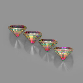 Achetez naturel ct Partie Supérieure Arc-en-Ciel Quartz mystique gems, Coupe roude, En provenance Brésil chez GemSelect. En stock, livraison internationale!