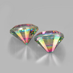 Achetez naturel ct Partie Supérieure Arc-en-Ciel Quartz mystique gems, Coupe roude, En provenance Brésil chez GemSelect. En stock, livraison internationale!