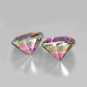 Achetez naturel ct Partie Supérieure Arc-en-Ciel Quartz mystique gems, Coupe roude, En provenance Brésil chez GemSelect. En stock, livraison internationale!