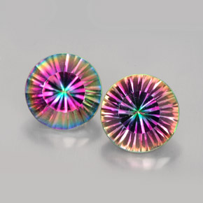 Achetez naturel ct multicolore quartz mystique gems, coupe roude, en provenance brésil chez gemselect. en stock, livraison internationale!