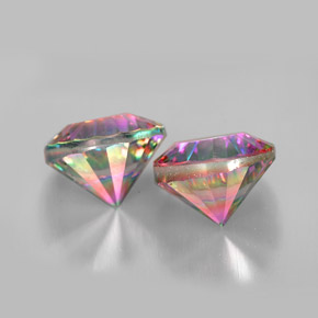 Achetez naturel ct multicolore quartz mystique gems, coupe roude, en provenance brésil chez gemselect. en stock, livraison internationale!