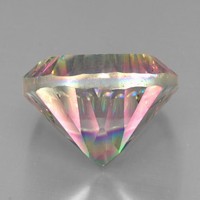 Quartz mystique multicolore naturelle coupe coussin, 32,74 ct, VVS-VS