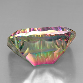 Quartz mystique Partie Supérieure Arc-en-Ciel naturelle Taille émeraude, 38.97 ct, VVS-VS