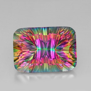 Quartz mystique Partie Supérieure Arc-en-Ciel naturelle Coupe coussin, 41.37 ct, VVS-VS