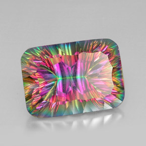 Quartz mystique Partie Supérieure Arc-en-Ciel naturelle Coupe coussin, 41.37 ct, VVS-VS