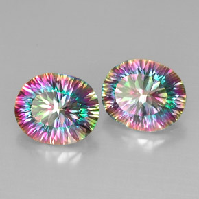 Achetez naturel ct Partie Supérieure Arc-en-Ciel Quartz mystique gems, Coupe ovale, En provenance Brésil chez GemSelect. En stock, livraison internationale!