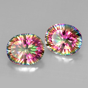 Achetez naturel ct multicolore quartz mystique gems, coupe ovale, en provenance brésil chez gemselect. en stock, livraison internationale!
