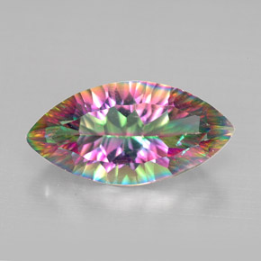 Quartz mystique multicolore naturelle marquise, 3,79 ct, VS