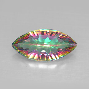 Quartz mystique Partie Supérieure Arc-en-Ciel naturelle Marquise, 3.12 ct, VS