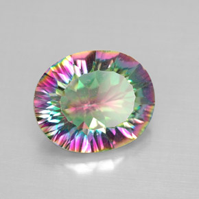 Quartz mystique Partie Supérieure Arc-en-Ciel naturelle Coupe ovale, 4.06 ct, VS