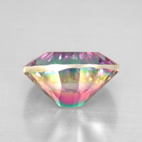 Quartz mystique multicolore naturelle coupe ovale, 4,59 ct, VS
