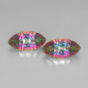 Achetez naturel ct Partie Supérieure Arc-en-Ciel Quartz mystique gems, Marquise, En provenance Brésil chez GemSelect. En stock, livraison internationale!