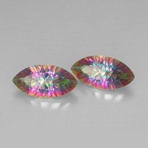 Achetez naturel ct Partie Supérieure Arc-en-Ciel Quartz mystique gems, Marquise, En provenance Brésil chez GemSelect. En stock, livraison internationale!