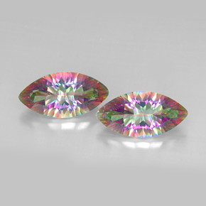Achetez naturel ct Partie Supérieure Arc-en-Ciel Quartz mystique gems, Marquise, En provenance Brésil chez GemSelect. En stock, livraison internationale!