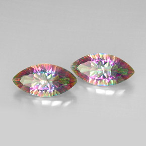 Achetez naturel ct Partie Supérieure Arc-en-Ciel Quartz mystique gems, Marquise, En provenance Brésil chez GemSelect. En stock, livraison internationale!