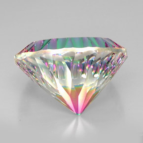 Quartz mystique Partie Supérieure Arc-en-Ciel naturelle Coupe roude, 50.76 ct, VVS-VS