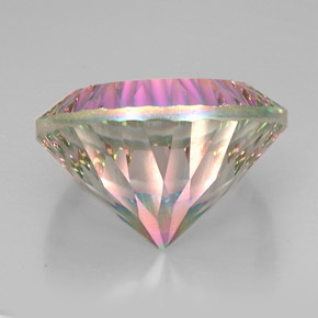 Quartz mystique multicolore naturelle coupe roude, 50,70 ct, VVS-VS