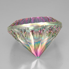 Quartz mystique multicolore naturelle coupe roude, 94,00 ct, VVS-VS