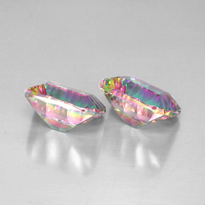 Achetez naturel ct multicolore quartz mystique gems, taille émeraude, en provenance brésil chez gemselect. en stock, livraison internationale!