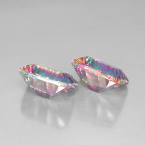 Achetez naturel ct multicolore quartz mystique gems, taille émeraude, en provenance brésil chez gemselect. en stock, livraison internationale!