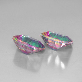 Achetez naturel ct multicolore quartz mystique gems, taille émeraude, en provenance brésil chez gemselect. en stock, livraison internationale!