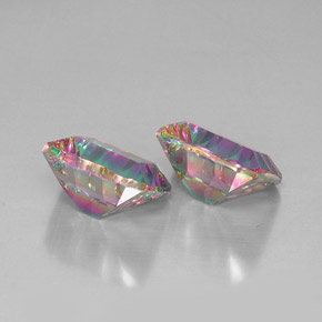 Achetez naturel ct multicolore quartz mystique gems, taille émeraude, en provenance brésil chez gemselect. en stock, livraison internationale!